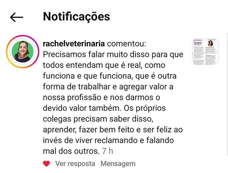 Depoimento de aluna
