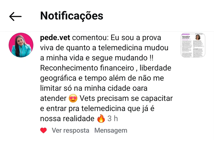 Depoimento de aluna